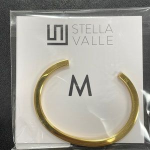 Stella Valle M Initial Bracelet Gold Plated